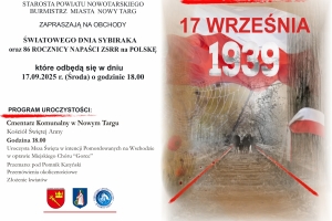 Obchody Światowego Dnia Sybiraka oraz 86 Rocznicy Napaści ZSRR na Polskę